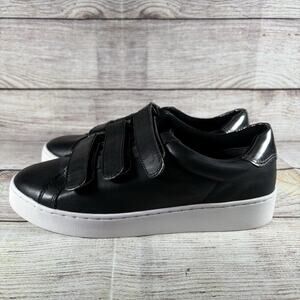 Vionic Splendid Bobbi Hook and Loop Strap Black Sneakers Womens Size 6